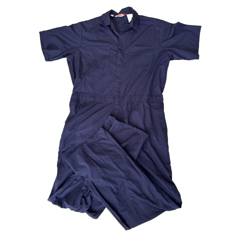 Walls Master Made Coveralls Jumpsuit Mens Size 46 Tall Navy Blue Workwear